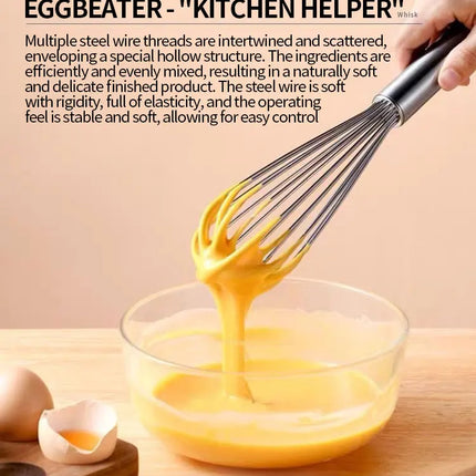Stainless Steel Manual Egg Beater Egg Stick Mixer Egg Beater Cream Egg Baking Egg Mixing Artifact Household Baking Tools