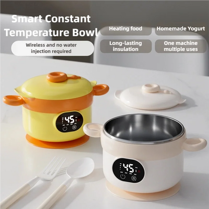470ml Smart Insulated Bowl for Kids Portable Picnic Milk/Food Warmer 3600mAh Stainless Steel Heating Insulated Lunch Box