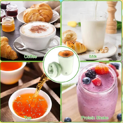 Automatic Self Stirring Mug, Coffee Milk Mixing Cup, Magnetic Stirring, Stainless Steel Electric Blender, 400ml