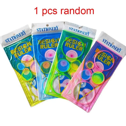 Classic Gear Spirograph Drawing Set Geometric Painting Stencils Rulers Scratch Rainbow Paper Creative Educational Kids Toys Gift