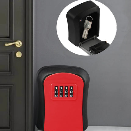 1pc Wall-Mounted Key Storage Box, Password Key Box, Outdoor Resettable Secret Code Lock Safe Lock Box, Storage Safe