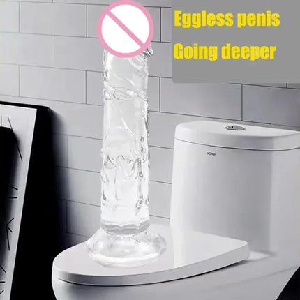 Transparent Realistic Penis Female Masturbator Clitoral Stimulator Big Dick Penis Butt Plug G Spot Sex Toys For Women Sex Shop18
