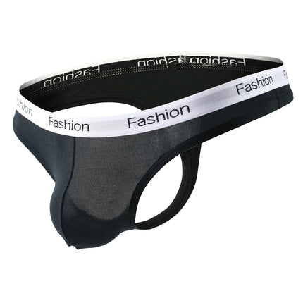Fancave Men's Sexy Thong Underwear, Fashionable Bikini, Breathable U-Convex One-Line Briefs