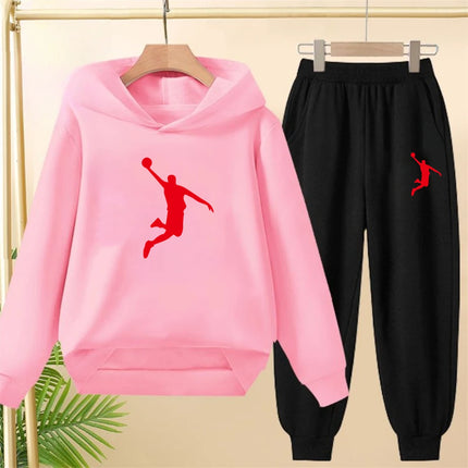 Children's Top and bottom Number 23 Basketball Hoodies Girls Boy age 3-12 Coat Casual Toddle Sweatshirr Hood autumn clothing