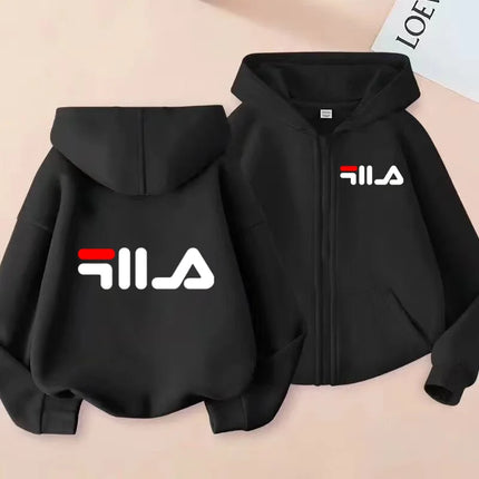 Children's Cardigan Hoodie Zipper Style Sweatshirt Boys Girls3-12Yrs Brand Sports Top Casual Fashion Charming Loose Coat Clothes