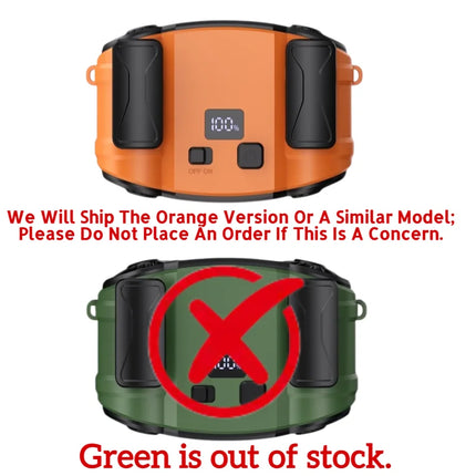Outdoor Double Air Outlet Fan Portable Waist Hanging Neck Strong Dual Air Vents Fans For Travel Sports Courier Outdoor Working