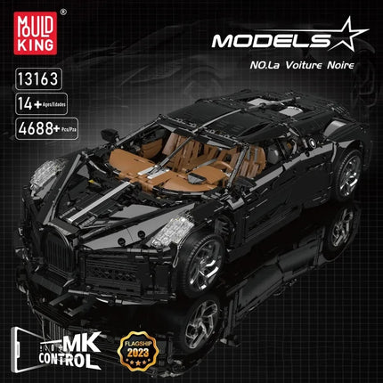 NEW 4688Pcs Technical Moter Power La Voiture Noire Sport Car Building Blocks Assembly Brick Model Toys Kids Christmas Gift