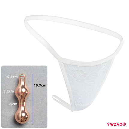 YWZAO Fisting Panties Adult Anal Invisible Thong Butt Plug Ass Erotic Lingerie For Ladies Toys Anus Dildo N11 White Combination