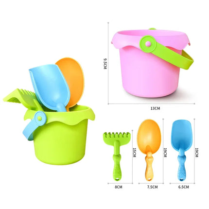 Children's Beach Toy Set Sand Digging and Water Toy, Shovel Beach Sand Play Tool Random Colors Plastic Bucket Watering Toy Sets