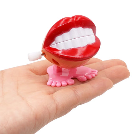 Jumping Teeth Gift Novelty Clock Toy Fun Christmas Halloween Children's Clockwork Toy Plastic Jumping Teeth Dental Dentist Gift