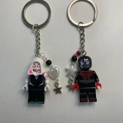 Handmade spider couple keychain, Y2K, the best gift.