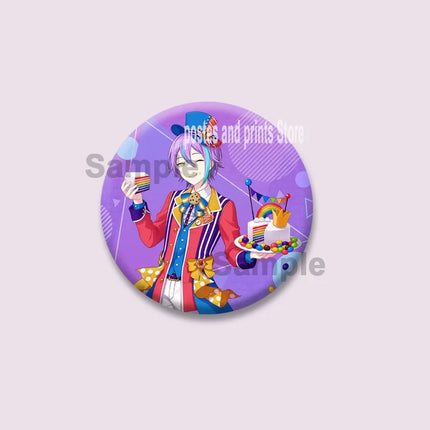 Anime Game Character Kamishiro Rui Pins PJSK Cartoon Round Brooches on Backpack Shirt Accessories Jewelry Badge Gift for Friends
