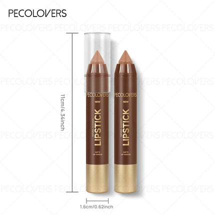 1PC Deep Brown Series-Matte Lip Liner and Lipstick-Waterproof, Sweat-proof, Long-lasting-Dual Use-Everyday Makeup-Easy-to-Apply