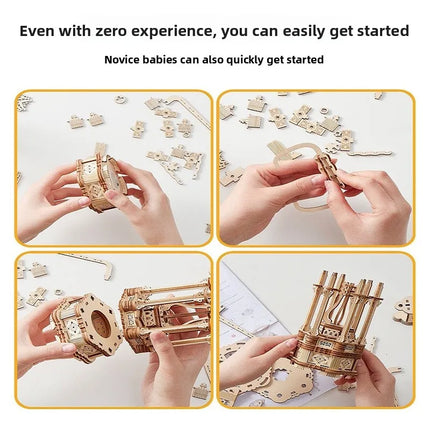 Explosions Laser Folding 3D Hand-made Jigsaw Puzzle Wooden Assembling Parent-child Butterfly Model Knife Boy Gift