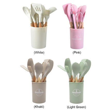 12Pcs Silicone Kitchen Utensil Set / Set Ustensiles Cuisine Silicone