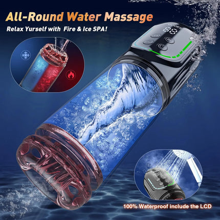 Male Automatic Masturbator Cup Penis Pump 7 Thrusting Rotating Vibrating Sucking Licking Modes Pussy Blowjob Sex Toys For Men