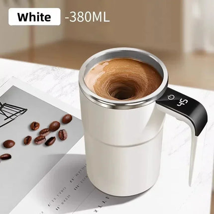 Automatic Stirring Cup Rechargeable Portable Coffee Electric Stirring Stainless Steel Mixer Rotating Magnetic Self Stirring Mugs