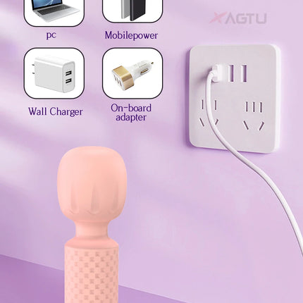Powerful AV Magic Wand Dildo Vibrator for Women Nipple Clitoris G-spot Vagina Stimulator Vibration Massager Adult Sex Toys 18