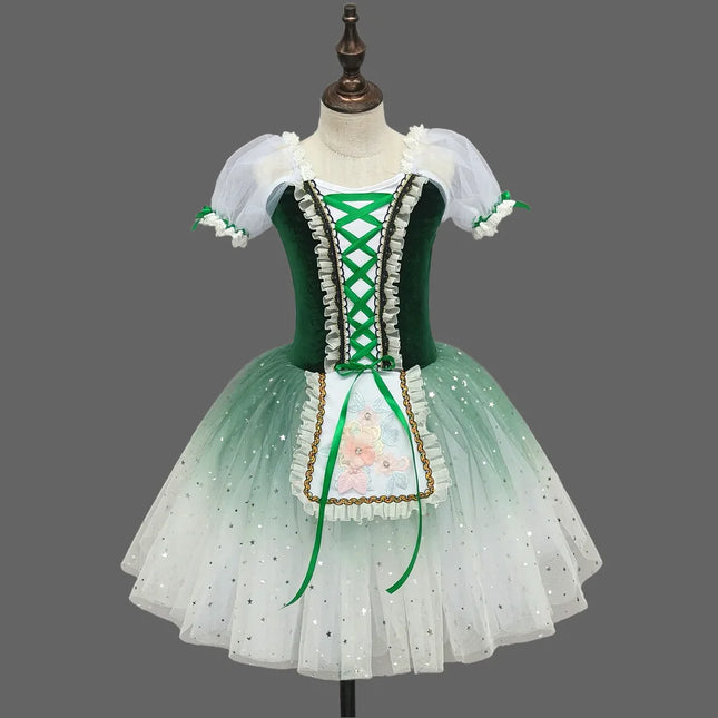 Children's Ballet Skirt Girls' Dance Skirt School Dance Programs Ballerina Costumes Stage Group Performance Costumes