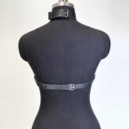 Women Fashion PU Leather Harness Belts Punk Street Style Erotic Chest Harness Gothic Fetish Adjustable Couple's Date Accessory