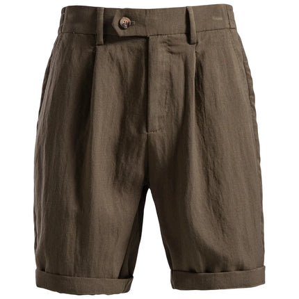 Summer new style business casual cotton short pants - old money style stretch waist men's five-pair pants - ST0020
