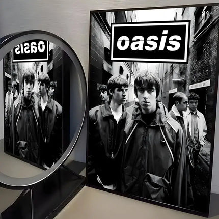 Band O-Oasis Classics Poster Perfect Sticker Self Adhesive Art Designed for Home Dining Office Spaces