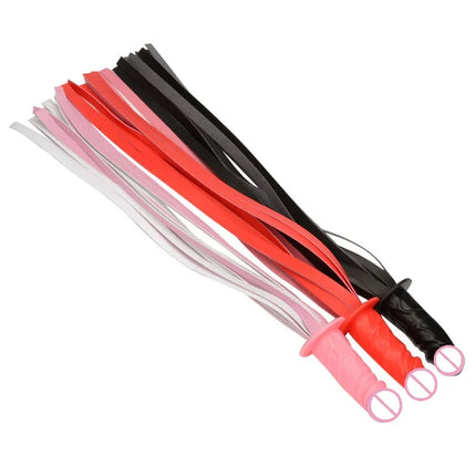 BDSM Slave Whips Simulation Penis Whip Restraint Fetish Dildo Whip Whipping Toys Flogger Paddle Adult Games Sex Tool for Couples