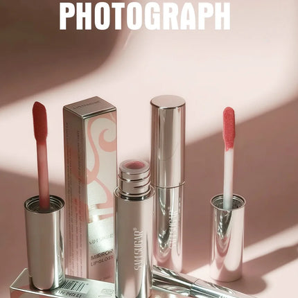 4 Color Mirror Gloss Lip Gloss Waterproof Long Lasting Moisturizer Water Light Lip Glaze No Fading Liquid Lipstick Lips Makeup