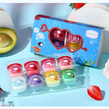 4/6/8pcs Fruit Series Lip Balm Set Sleeping Lip Mask Moisturizing Hydrating Non-sticky Anti-Cracked Lip Balm Lips Care