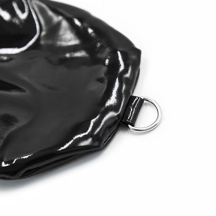 Sex toys, patent leather handcuffs, bright leather hand buckles, tied hands, toys, restrained and bound adult products.