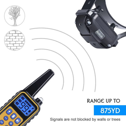 Electric Dog Training Collar 1000m Adjustable Pet Collar Remote Control Dog Device Anti Barking Device for 1/2/3 Dogs Trainer