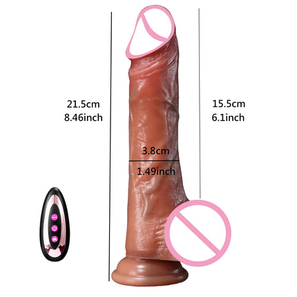 Thrusting Big Dick Realistic Dildo Vibrator for Women Telescopic Vibrating Heating Penis Vibrators Anal Plug Adult 18+ Sex Toys