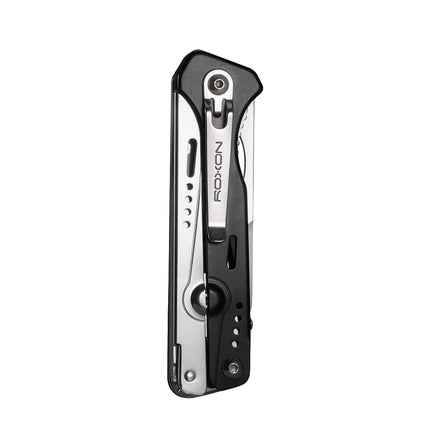 ROXON S501U Folding Pocket Scissors and replaceable Knife blade with belt clip, 2 in 1 Multi-tool for Outdoors, Camping, Hiking,