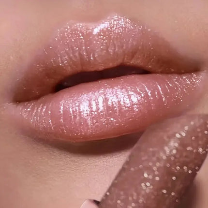 Waterproof Shimmer Lipstick, Pearlescent Long Lasting Lip Color, Moisturizing Plumping Lipstick for Glam Night Out