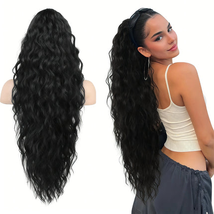 Claw Clip Ponytail Extension for Women Long Wavy Hair Extensions Fluffy Natural Looking Synthetic Clip in Ponytail Hairpiece