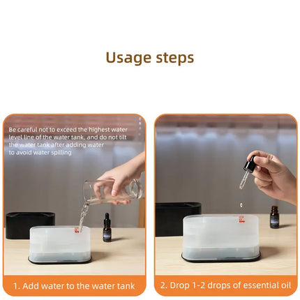 Essential Oil Diffuser,Flame Colorful Water Vapor Fire Humidifier for Aromatherapy Aroma Therapy Machine Room,Flame Diffuser