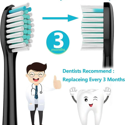 Replacement Brush Heads Compatible with Philips Sonicare DiamondClean HX3/HX6/HX9 Series Electric Toothbrush Heads HX6064