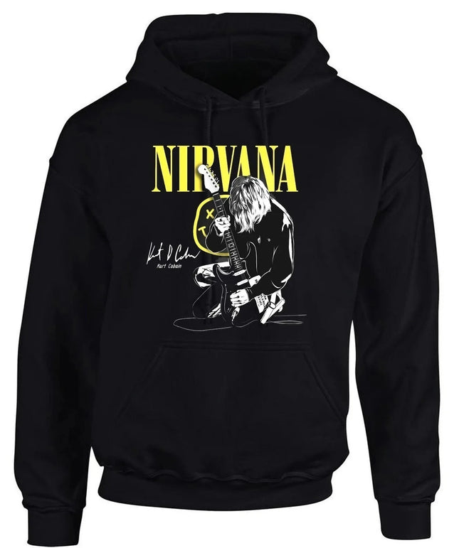 Classic Rock Band Nirvana Kurt Cobain Graphic Print Hoodie Men Women Loose Oversize Sweatshirt Streetwear Harajuku Wind Pullover