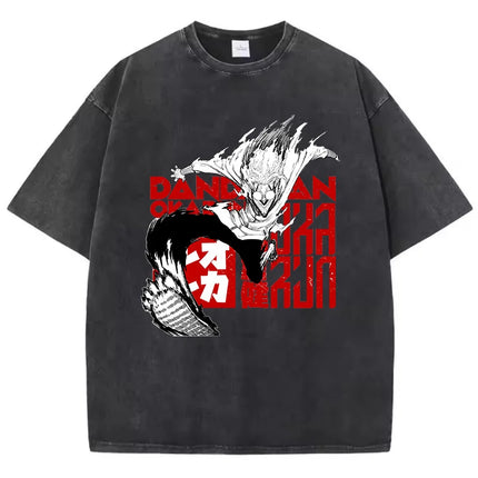 Cotton Washed Dandadan Okarun T-shirt Men Japanese Anime T Shirt Cartoon High Quality Tshirt Aesthetic Fashion Tee Male