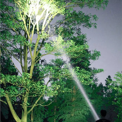 New model LED adjustable focus flashlight, USB rechargeable, aluminum alloy, high-intensity, outdoor camping self-defense flashl