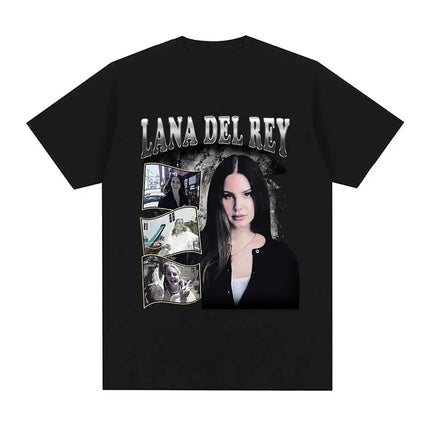 Singer Lana Del Rey Print T Shirt Women Fashion Hip Hop men's tshirts Streetwear Harajuku Short Sleeve T-Shirt Unisex summer tee