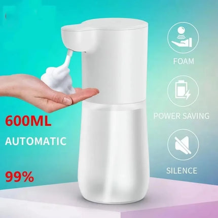 380ML Automatic Foam Soap P11 Dispenser Bathroom Smart Washing Hand Machine With USB Charging White ABS Material