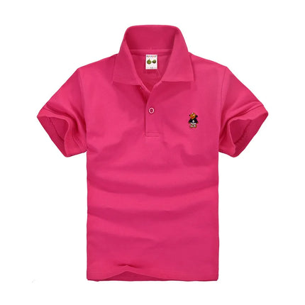 New Children Polo Shirt Solid Kids Boys Polo Shirts Korea Fashion Boys Designer Clothes School Uniform 2-14 Years