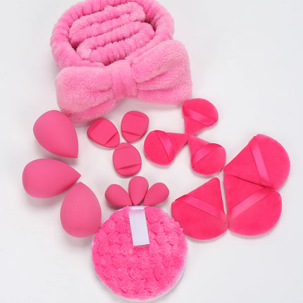 19 件 Cosmetic Puff Makeup Sponge Blender Beauty Egg Foundation Sponges Puff Wash Face Headband Wristband Make up Accessories