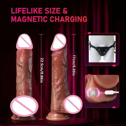 Realistic Dildo Vibrator Big Penis Penetration Anal Adult Sex Toys For Anal Vibration Heating Dick Dildos For Women Masturbation