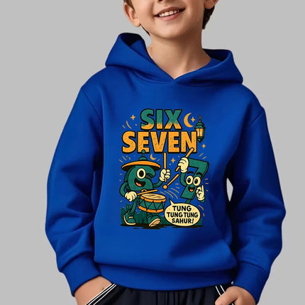 Funny Meme Pullovers Children's Fashion Cute Sweatshirts for Boys Girls Six Seven 67 Brainrot Print Y2k Hoodies Kids Clothes