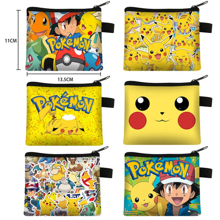 Pokemon Pikachu Themed Birthday Party Supplies Gift Stickers Keychains Stamps Balloons Gift Bag Fillers Party Decorations