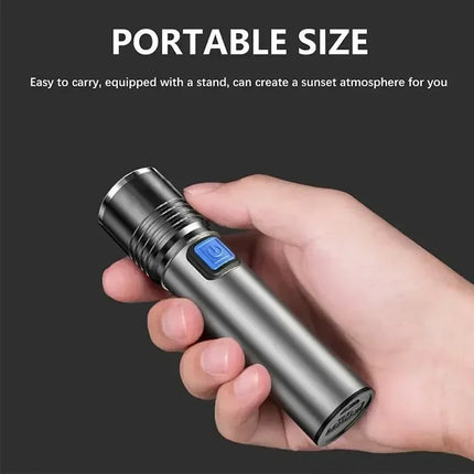 Mini LED 395nm UV Flashlight Rechargeable Waterproof Black Light Torch for Pet Urine Stain Detection Scorpion and Fluorescent