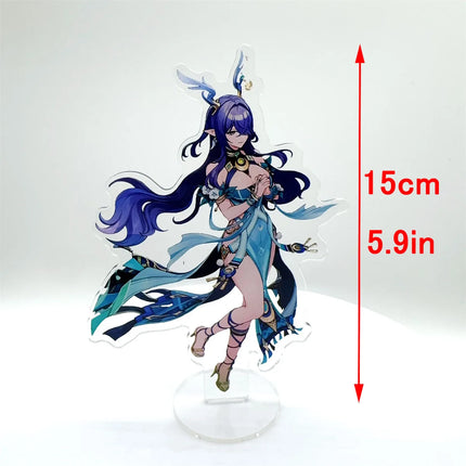 Genshin lmpact Anime Figure Acrylic Stand Lauma Flins Aino Ineffa Model Plate 1pc Desk Decor Standing Sign Game Fans Gifts Key