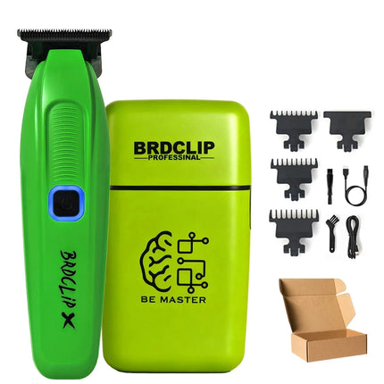 BRDCLIP High Power Professional Barber 2PC Set 8000rpm Shaver Sculpting Salon Hair Trimmer Ceramic Blade Clipper Finish Machine